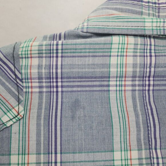 sz S G-Star Raw Viktor Chambray Plaid Men's Button Down Shirt - Picture 8 of 14